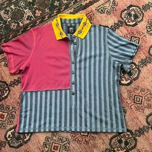 Brain Dead Two-Toned Pattern Shirt